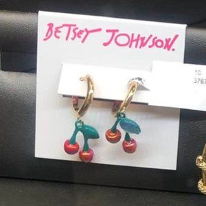 Betsey Johnson Cherry Earrings